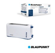 Blaupunkt BP4001 Tostadora Ranura Larga 1000W - 6 Niveles de Tostado con Termostato - Funcion Recalentar y Descongelar - Boton de Parada Rapida - Bandeja Recogemigas Extraible - Color Blanco