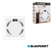Blaupunkt BP5009 Bascula de Bano Digital Extraplana - 180kg con Vidrio Templado - Sensores de Alta Precision - Pantalla LCD con Indicador de Temperatura Ambiente - Activacion Automatica - Color Blanco