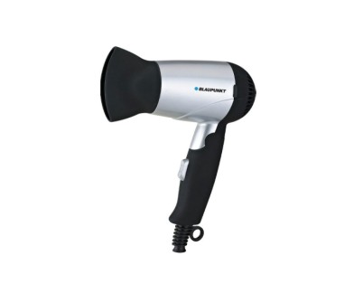 Blaupunkt Secador de Pelo de Viaje - 1200W - Cable 1.8m - Incluye Difusor - Velocidad y Calor Ajustables - Apagado Automatico - Funcion Aire Frio - Color Negro y Gris