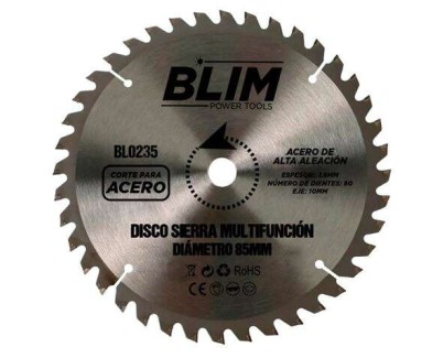 Blim Disco Corte de Acero para Sierra Multifuncion 85mm - 80 Dientes con Recubrimiento en Carburo de Tungsteno