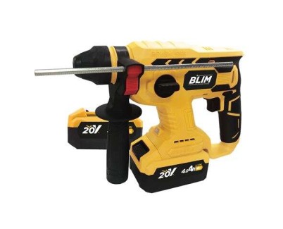 Blim Martillo Perforador a Bateria 20V 4Ah - Motor sin Escobillas - Energia de Impacto 2.2 Julios - Velocidad 0-1400rpm - Incluye 2 Baterias y Maletin de Transporte