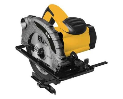 Blim Sierra Circular 185mm - Potencia 1300W - Velocidad 4500rpm - Empuñadura Ergonomica - Salida Extraccion de Polvo - Color Amarillo