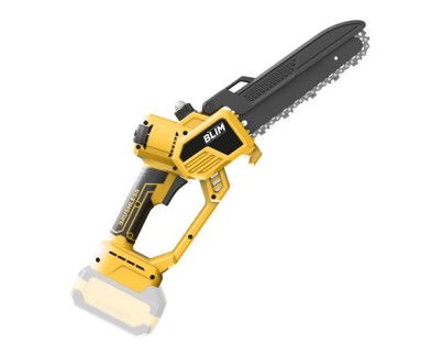 Blim Sierra de Podar 20V - Cuchilla de 8\" - Motor Sin Escobillas - Bateria No Incluida - Maletin de Transporte - Color Negro y Amarillo
