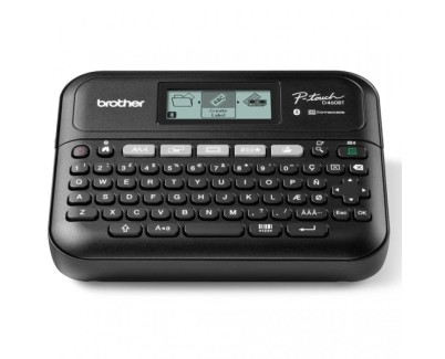 Brother P-Touch D460BT Rotuladora Electronica - Pantalla LCD - Ancho Max. de Cinta 18mm - Bluetooth, USB - Color Negro