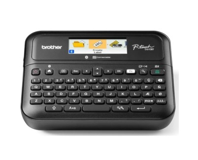 Brother P-Touch D610BT Rotuladora Electronica - Pantalla LCD a Color - Ancho Max. de Cinta 24mm - Bluetooth, USB - Color Negro