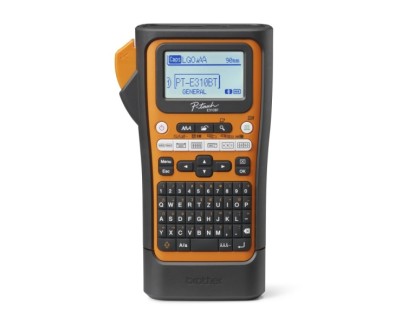 Brother PT-E310BTVP Rotuladora Electronica Bluetooth 5.0, USB - Pantalla LCD 180x180dpi - Velocidad de Impresion 20 mm/s - Ancho Max. de Cinta 15.8mm - Color Negro/Naranja