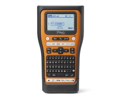 Brother PT-E560BTSP Rotuladora Electronica Bluetooth - Con Conexion a PC - Pantalla LCD - Ancho Max. de Cinta 18mm - Velocidad de Impresion 30 mm/s - Color Negro/Naranja