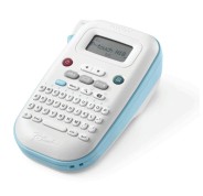 Brother PT-N10 Rotuladora Electronica de Sobremesa Portatil - Pantalla LCD - 3 Tipos de Letra, 10 Marcos y 250 Simbolos - Ancho de Cinta 12mm - Corte de Cinta Manual - Teclado QWERTY - Color Azul/Blanco