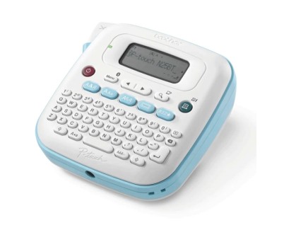 Brother PT-N25BT Rotuladora Electronica de Sobremesa Portatil Bluetooth - Pantalla LCD - 3 Tipos de Letra, 15 Marcos y 250 Simbolos - Ancho de Cinta 12mm - Corte de Cinta Manual - Teclado QWERTY - Color Azul/Blanco