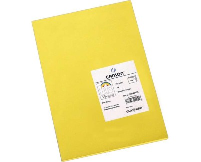 Canson Guarro Pack de 50 Cartulinas Iris A4 de 185g - 21x29.7cm - Color Amarillo Canario