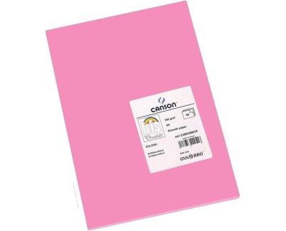 Canson Guarro Pack de 50 Cartulinas Iris A4 de 185g - 21x29.7cm - Color Rosa Chicle