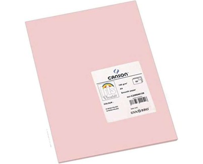 Canson Guarro Pack de 50 Cartulinas Iris A4 de 185g - 21x29.7cm - Color Rosa