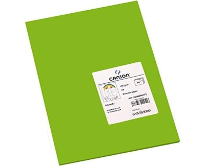 Canson Guarro Pack de 50 Cartulinas Iris A4 de 185g - 21x29.7cm - Color Verde Billar