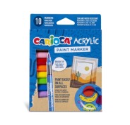 Carioca Acrylic Pack de 10 Marcadores de Pintura Acrilica - Punta Pincel - Tinta a Base de Agua - Alta Cobertura - Colores Surtidos Carioca Acrylic Pack de 10 Marcadores de Pintura Acrilica - Punta Pincel - Tinta a Base de Agua - Alta Cobertura - Colores Surtidos