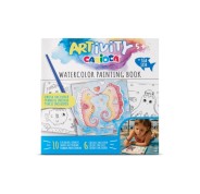 Carioca Artivity Acuarelas Sea Life Libro para Colorear con Acuarelas - Cada Pagina contiene una Paleta con 6 Colores de Acuarela - Pincel Incluido