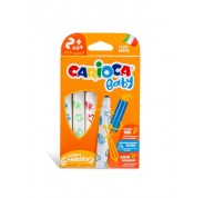 Carioca Baby Marker Pack de 6 Rotuladores - Punta Redonda y Bloqueada - Cuerpo de Gran Dimension - Superlavables - Dermatologicamente Testados - Color Varios