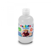 Carioca Botella de Tempera - 250ml - Colores Superlavables - Faciles de Mezclar - Aplicable en Materiales Porosos - Alta Opacidad - Blanco - Color Blanco