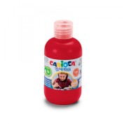 Carioca Botella de Tempera 250ml - Colores Superlavables - Faciles de Mezclar - Aplicable en Materiales Porosos - Alta Opacidad - Color Rojo