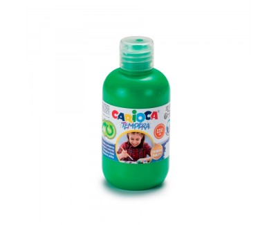Carioca Botella de Tempera - 250ml - Colores Superlavables - Faciles de Mezclar - Aplicable en Materiales Porosos - Alta Opacidad - Color Verde