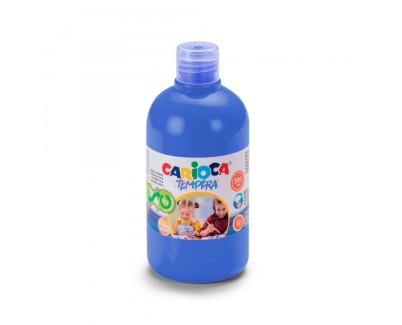 Carioca Botella de Tempera - 500ml - Colores Superlavables - Faciles de Mezclar - Aplicable en Materiales Porosos - Alta Opacidad - Color Azul