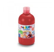 Carioca Botella de Tempera 500ml - Colores Superlavables - Faciles de Mezclar - Aplicable en Materiales Porosos - Alta Opacidad - Color Rojo