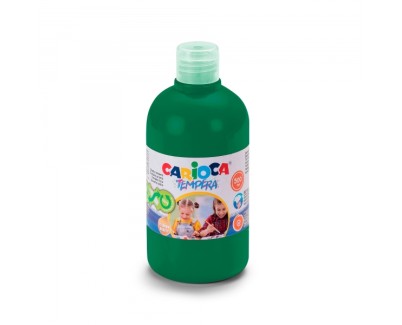 Carioca Botella de Tempera 500ml - Colores Superlavables - Faciles de Mezclar - Aplicable en Materiales Porosos - Alta Opacidad - Color Verde Esmeralda