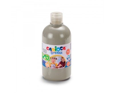 Carioca Botella de Tempera 500ml - Superlavable - Facil de Mezclar - Alta Opacidad - Color Plata