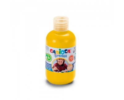 Carioca Botella Tempera 250ml - Colores Superlavables - Faciles de Mezclar - Aplicable en Materiales Porosos - Alta Opacidad - Color Amarillo