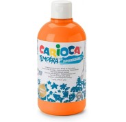 Carioca Botella Tempera 500ml - Colores Superlavables - Faciles de Mezclar - Aplicable en Materiales Porosos - Alta Opacidad - Color Naranja