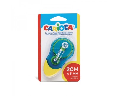 Carioca Corrector de Cinta 20mx5mm - Ideal para Cualquier Tipo de Papel - Color Blanco