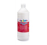 Carioca de Cola Blanca 1L - Tapa con Dispensador - Apta para Papel y Carton - Secado Transparente - Color Blanco