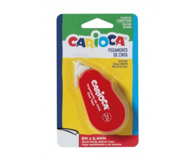 Carioca Glue Tape Cinta Adhesiva - Precisa y Rapida - Ideal para Todo Tipo de Papel - Color Varios