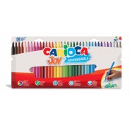 Carioca Joy Superlavable Pack de 36 Rotuladores - Punta Fina 2.8mm - Punta Bloqueada - Tapa Ventilada - Colores Surtidos