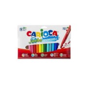 Carioca Jumbo Pack de 18 Rotuladores - Punta 6mm - Superlavable - Colores Surtidos