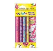 Carioca Memo Erase 2 en 1 Pack con 4 Rotuladores - Una Punta Subraya y la otra Borra el Color - Colores Surtidos