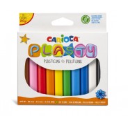 Carioca Pack de 10 Plastilinas - Facil de Usar - No Se Seca - Reutilizable - Colores Brillantes y Mezclables - Libre de Gluten - Color Varios