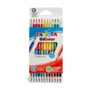 Carioca Pack de 12 Lapices Triangulares - Mina de Alta Calidad - Alta Resistencia a la Rotura - Facil de Sacar Punta - Colores Brillantes y Lavables - Gran Cobertura - Color Varios