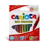 Carioca Pack de 24 Ceras Pastel - Colores Brillantes - Lavables - Cuerpo de Ø 8mm - Color Varios
