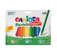 Carioca Pack de 24 Plasticeras Extra Limpias - No Dejan Color en las Manos - Duran Tres Veces mas - Colores Brillantes y Lavables - Faciles de Afilar - Color Varios