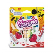 Carioca Pack de 8 Rotuladores Perfumados Doble Punta - Tinta Perfumada y Lavable - Aromas Naturales - Libre de Sustancias Alergenicas - Punta Bloqueada y Conica para Doble Trazo - Color Varios