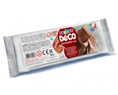 Carioca Pasta de Modelar Terracota 1000gr - Apta para Todas las Tecnicas de Modelaje - Endurece al Aire sin Coccion - Facil de Alisar - Color Marron