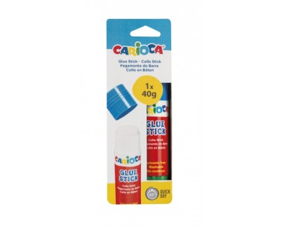 Carioca Pegamento Barra 40gr - Ideal para Casa, Colegio y Oficina - Pega Papel, Fotos y Tejidos - sin Disolventes - Color Varios