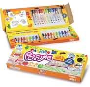 Carioca Perfume Pack de 30 Rotuladores Perfumados - 12 Punta Media, 10 Punta Maxi y 8 Punta Maxi y Punta con Sellos - Ideales para Dibujar y Colorear - Colores Surtidos