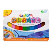 Carioca Plasty Pack de 12 Plastilinas Surtidas - Facil de Usar - No Se Seca - Reutilizable - Colores Brillantes y Mezclables - Libre de Gluten - Color Varios