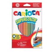 Carioca Supercolor Pack de 36 Lapices de Colores - Cuerpo de Madera Hexagonal - Colores Intensos y Gran Opacidad - Mina de 3.3mm - Colores Surtidos