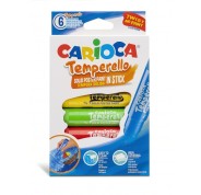 Carioca Temperello Pack de 6 Temperas Solidas - Colores Brillantes y Lavables - Gran Cobertura - Faciles de Mezclar - Acabado Satinado - Secado Rapido - No Arruga el Papel - Color Varios