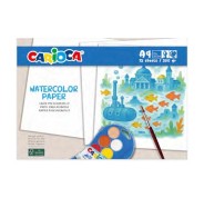 Carioca Watercolor Pack con 15 Hojas A4 para Acuarela - Papel de 300gr - No Deja que los Colores Traspasen