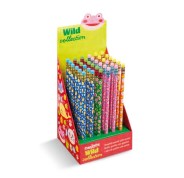 Carioca Wild Collection Expositor con 36 Lapices HB con Goma de Diferentes Colores - Divertidos Diseños de Animales