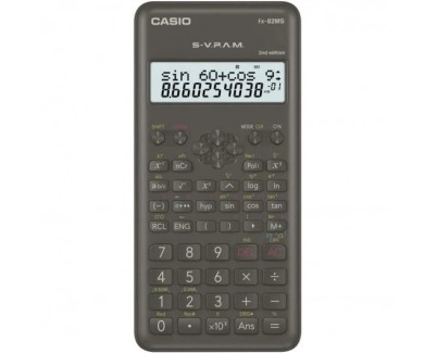 Casio Calculadora Cientifica FX-82MS 2ª Ed.- Pantalla LCD de 2 Lineas - 240 Funciones Integradas - 8 Memorias de Variables - Calculo de Porcentajes - Alimentacion 1 Pila AA