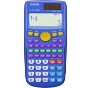 Casio FX-55 Plus Calculadora Cientifica Pantalla LCD 12 Digitos - 240 Funciones - Funcion de Potencia (Cuadrado), Calculo Exponencial etc... - Tapa Protectora - Color Azul
